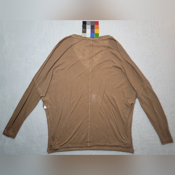 Free People We The Free On My Mind V Neck Shirt Long Sleeve Sz XS Light Earth - Picture 2 of 16